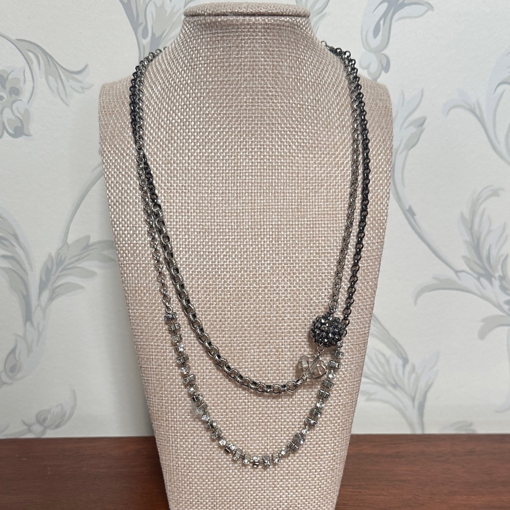 🖤🩶 Women’s necklace Black and Silver Necklace jewelry necklace beaded ball